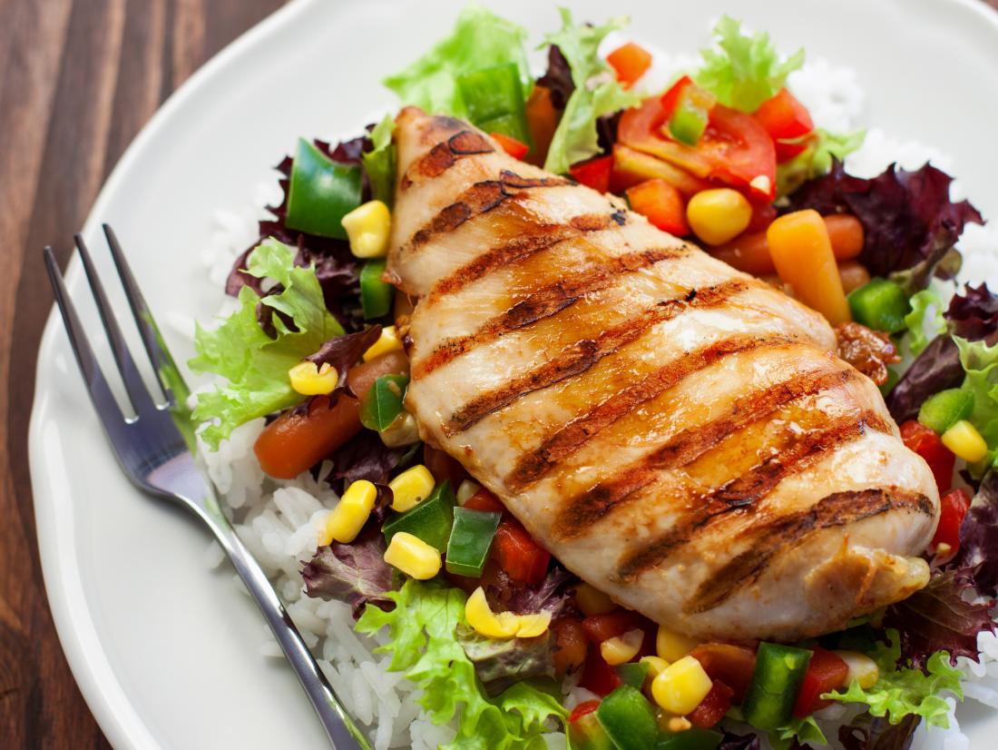 How many calories are in a 7 oz raw chicken breast