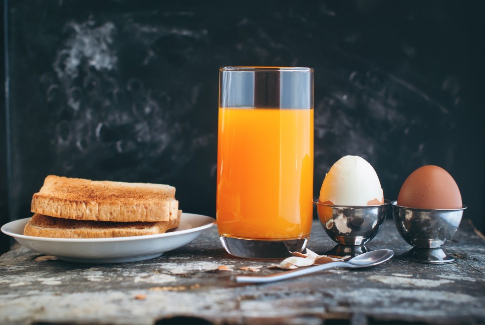 What are the benefits of duck egg with orange juice